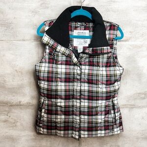 Eddie Bauer Goose Down Plaid Puffer Vest – Women’s Small